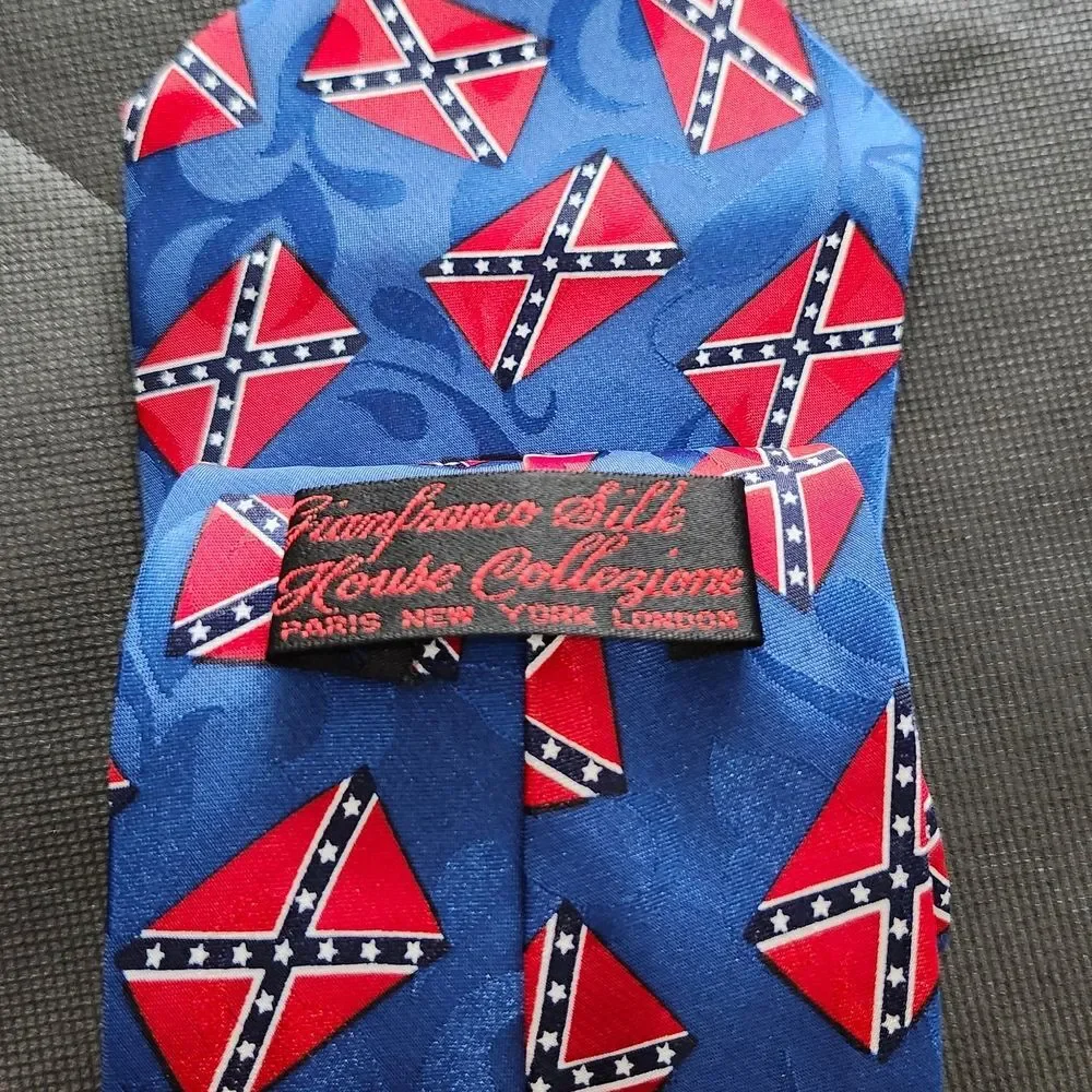 Blue and Red Patterned Men's Tie